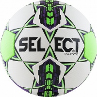 мяч футбольный select talento (р.3) тренировочный облегченный, бел/салат/фиолет.