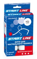 мячи для н/т start line - training 3* (6 шт. белые)