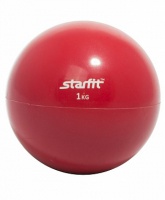 медбол 1 кг star fit gb-703 красный