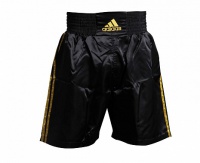шорты боксерские adidas multi boxing shorts черно-золотые adismb01