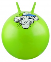 мяч-попрыгун "тигренок" gb-402, 55 см, с рожками, зеленый