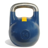 гиря чемпионская titan 14 кг (синяя с желтой полосой)