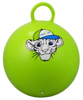 мяч-попрыгун "тигренок" gb-402, 55 см, с ручкой, зеленый