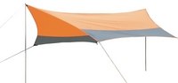 тент со стойками greenwood tarp, оранжевый/серый