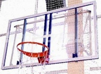 щит баскетбольный игровой цельный из оргстекла 10 мм на металлической раме, 1800х1050, шт. sportiko