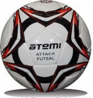 мяч футбольный atemi attack futsal, pu, р.4