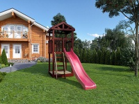 деревянная детская площадка для дачи igragrad панда фани tower