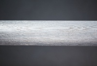 окрашенный поручень балетного станка (дуб) - белый + серебристая патина